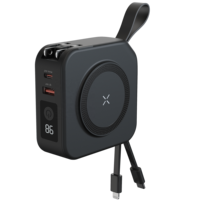Gadgets électroniques Chargeur Powerbank Multi-Fonctionnel Magnétique Charge Rapide 5 En 1 Charge Sans Fil 10000mAh