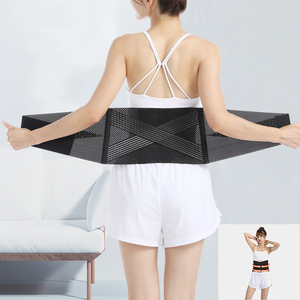 Entrenamiento físico poliéster suave ajustable cintura delgada lumbar corsé recortador entrenador vientre estómago envoltura cinturón con bolsillo - Product Image 4