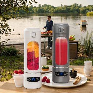 2026 Hochleistungs-wiederauf ladbarer 50-W-Entsafter Mini-Mixer Tragbarer Mixer Elektrischer Smoothies-Entsafter-Becher und manueller Protein-<span class=keywords><strong>Shaker</strong></span> - Product Image 2