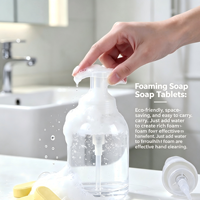Tablettes de savon moussant pour les mains, sans plastique, rechargeables, écologiques, pour le nettoyage quotidien de la salle de bain