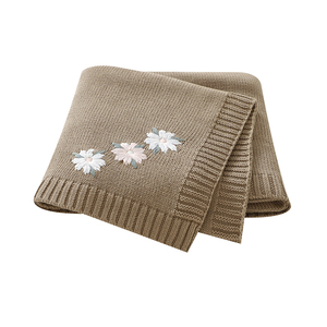 Coperta <span class=keywords><strong>per</strong></span> Neonati Mimixiong Personalizzata con Ricamo Floreale, Coperta in Cotone Lavorato a Maglia con <span class=keywords><strong>Nome</strong></span> Personalizzato, Regalo <span class=keywords><strong>per</strong></span> Neonati e Bambini - Product Image 3