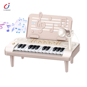 Giocattolo Musicale in Plastica per Bambini Chengji, Strumento Elettronico Multifunzionale con 24 Tasti, Microfono e Tastiera a Forma di Cartone Animato - Product Image 1