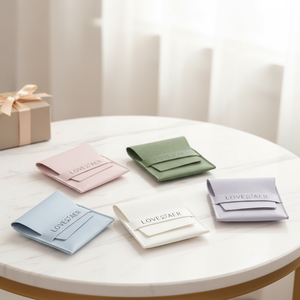 Nuova Borsa Portaoggetti in Finta Pelle e Velluto con Apertura a Ribalta per Gioielli, Occhiali, Orologi e Accessori, 8*8 cm - Product Image 5