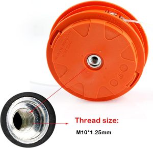 Universeller Hochleistungs-M10x1,25mm Bump-Feed-Trimmer Aluminiumkopf Freischneider Rasenmäher Twister Mäher Teile Zubehör Schwarz - Product Image 4