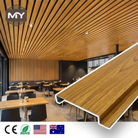 Plafond en bande d'aluminium ignifuge, insonorisé, imperméable, design luxueux pour hôtel, hôpital, sous-sol, salle de sport, utilisation intérieure, classe anti-feu