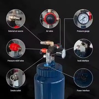 NCFKOS SD206 Máquina de humo automotriz con detector de fugas de presión de aire Coche Camiones EVAP Detección de tubería Analizador de fugas de humo