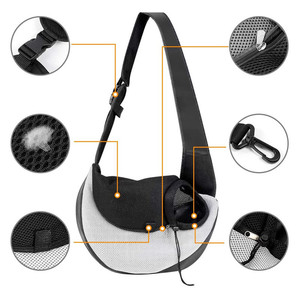 Sac à bandoulière pour animaux de compagnie, en maille de nylon respirante, pour le transport de chats et chiens en voyage - Product Image 2