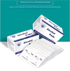 Lingettes désinfectantes stériles jetables non tissées à 75 % d'alcool, boîte de 100 pièces, pour le nettoyage des écrans de téléphone et des lentilles, vente en gros - Product Image 6