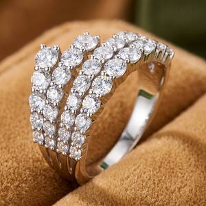 Glam Women's <b>Cocktail</b> <b>Ring</b> Zircon Claw Setting Platinum Plated Stainless Steel Heart Shape Trendy Wedding Engagement <b>Ring</b> - Product Image 2