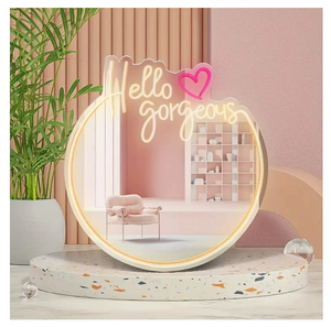 Lampe sur pied LED moderne et luxueuse, abat-jour en fer rouge réglable, compatible Homekit et Google Assistant, télécommande, pour écoles - Product Image 1