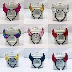 Diademas de Halloween al por Mayor, Diademas con Cuernos de Diablo y Lentejuelas para Niños y Adultos, para Fiestas de Navidad y Carnaval - Product Image 2