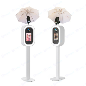 Coque de photobooth DSLR en métal de fête pour iPad prix de la machine de photomaton automatique avec plaque frontale ovale miroir/blanc/noir/étui/<span class=keywords><strong>flash</strong></span> - Product Image 2