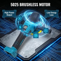 Pulidora de Autos Inalámbrica de 21V, Batería de Iones de Litio de 3.0Ah, 6 Velocidades, Pulidora Orbital Aleatoria de 125mm, 600W, 5 Almohadillas, 1 Año de Garantía