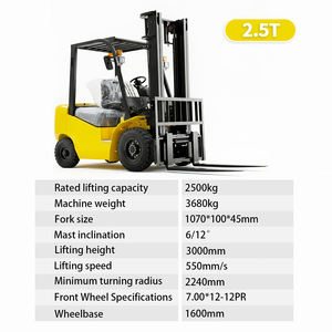 ヘビーデューティー1.5～3.5トンディーゼルフォークリフト、2.5トンフォークリフトトラック、養蜂用フォークリフト、フォークポジショナー付きモンタカルガス（フォークリフト） - Product Image 3