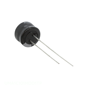 Condensateur original CAP ALUM 100UF 20% 16V RADIAL TH Through Hole 100 uF UMA1C101MDD1TP - Product Image 1