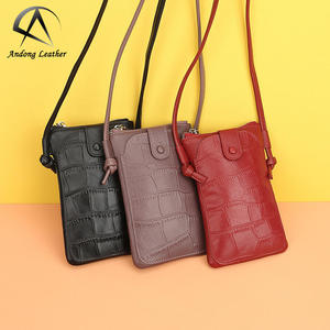 Andong <b>Leather</b> Genuine Cowhide for Women Zipper Sling <b>Bag</b> Fashion Multifunction Cross Body <b>Bag</b> <b>Phone</b> <b>Bags</b> - Product Image 1