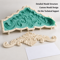Moule de décoration de porte en résine Tietuo + noyau en silicone PU C296-G5, détail de relief fin, spécialiste des moules en PU