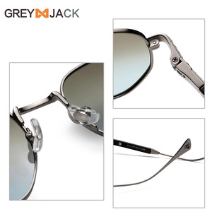 Gafas de Sol Unisex de Metal con Lentes TAC, Protección UV400 Tipo 3, Montura Negra, Bisagras de Resorte para Conducir y Uso en Exteriores - Product Image 3