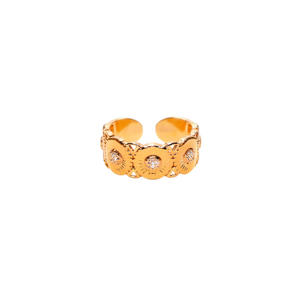 Fashion <b>Rings</b> 316L Stainless Steel PVD Gold Plating Sustainable Resistant Jewelry For Women Men - Product Image 2