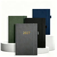 Offre Spéciale : Agenda-Carnet A5 Personnalisé 2027 à Couverture Rigide avec Reliure Cousue, Bande Élastique, Couverture pour une Écriture Fluide et Porte-Stylo