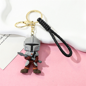 Ngôi sao mới Móc chìa khóa phim Mỹ mandalorians Silicone PVC cao su Keychain cho món quà - Product Image 3