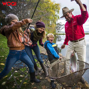 Tabouret pliant d'extérieur WOQI en aluminium, mini chaise de camping portable, chaise de pêche en tissu Oxford, pliable, couleur fleurie - Product Image 1