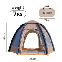 Tente de camping gonflable OEM/ODM, imperméable, protection UV, pliable, grande tente gonflable familiale pour les sorties et les séjours en plein air