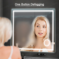 Miroir LED de haute qualité désembueur grossissant miroir de salle de bain à écran tactile intelligent avec lumière LED