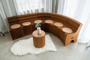 Canapé <span class=keywords><strong>en</strong></span> papier extensible, canapé Long artisanal, <span class=keywords><strong>en</strong></span> 3d, moderne, pour Salon, bureau et zones officielles, 100% - Product Image 2