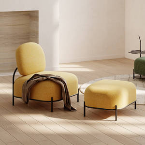Conjunto de Sillones de Estilo Nórdico para Sala de Estar, Silla de Recepción Creativa de Tela de Solon Store - Product Image 4