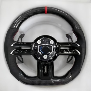 Volante de Fibra de Carbono con LED de Alta Calidad para <span class=keywords><strong>Mercedes</strong></span> Benz, con Empuñadura de Cuero, Personalización de 1 Pieza, Venta Directa de Fábrica - Product Image 4