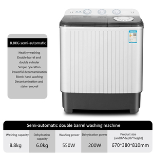 <span class=keywords><strong>Lavadora</strong></span> Semiautomática de Doble Tambor y Doble Cilindro de Gran Capacidad con Energía Eléctrica para Deshidratación Doméstica - Product Image 3