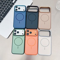Funda Magnética de Lujo de Doble Color con Acabado Esmerilado para iPhone 17 Air 16 15 14 13 12 11 Pro Max Plus, Carcasa Protectora Antigolpes