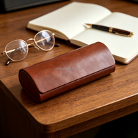 Étui à lunettes en cuir PU de luxe, élégant et de haute qualité, fait main, avec logo personnalisé, antichoc, coffret cadeau haut de gamme pour les magasins d'optique