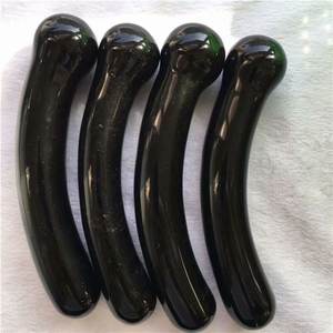 Toptan doğal yoni değnek siyah obsidyen Penis - Product Image 5
