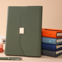 Premium PU-Leder Nachfüllbares Notizbuch mit Mehreren Fächern Klassischer Geschäftsorganizer Eleganter Executive-Planer für Meetings