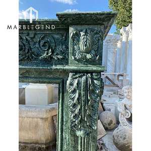 Offre Spéciale en marbre sculpté à la main <span class=keywords><strong>cheminée</strong></span> face marbre antique <span class=keywords><strong>cheminée</strong></span> autoportante inde <span class=keywords><strong>cheminée</strong></span> en marbre Vert à vendre - Product Image 3