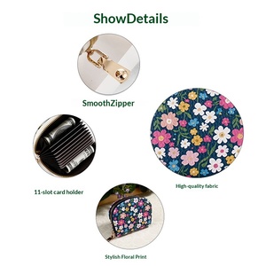 Porte-monnaie ouvert en PU ultra-fin transfrontalier, motif floral <span class=keywords><strong>frais</strong></span>, nouveau style, pour femme et étudiante, grande capacité, avec porte-cartes - Product Image 3