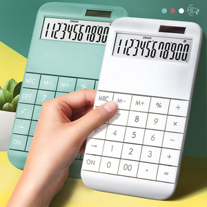 Calculatrice solaire en plastique à grand écran haute définition à 12 chiffres, aspect élégant, pour l'apprentissage des étudiants et l'utilisation au bureau, double affichage - Product Image 3