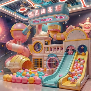 Encantador y Colorido Equipo de Juego Interior Temático de Macarons - Ideal para Involucrar a los Niños en Actividades Dulces y Seguras - Product Image 3