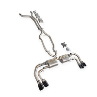 Knalpot Racing Stainless Catback untuk Porsche Cayenne 958.1 4.8L V8 2011-2014, Performa Valvetronic Exhaust Muffler