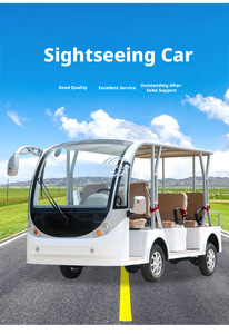 Bus électrique touristique ouvert 14 places, aspect vert, fabriqué en Chine, vente chaude pour navette urbaine américaine - Product Image 2
