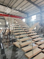 Escalier mono-soleil de luxe pour intérieur, fabrication OEM/ODM directe par un ingénieur architectural