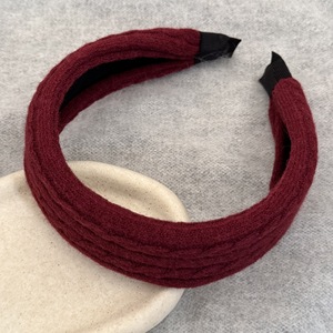 Bandeau tricoté automne/hiver de 14 cm de large avec élégante décoration capillaire compressée – Style fête, usage quotidien - Product Image 6