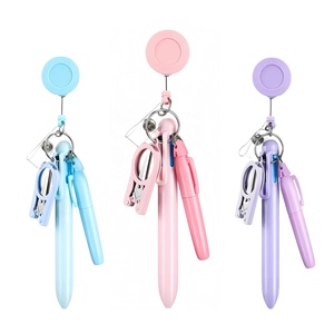 Nueva llegada médico enfermera accesorio conjunto retráctil bolígrafos insignia Clip marcador permanente plegable tijeras insignia titular - Product Image 3