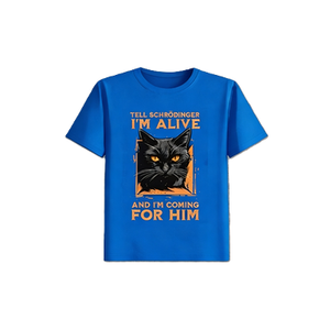 T-shirt humoristique avec motif de chat de Schrödinger, humoristique scientifique, <span class=keywords><strong>blague</strong></span> geek, t-shirt graphique. - Product Image 2