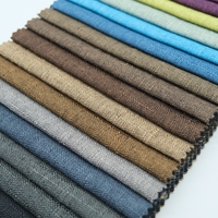 Tissu d'ameublement pour canapé 100% polyester de haute qualité, teint, tissé, aspect lin, hydrofuge, pour la décoration intérieure