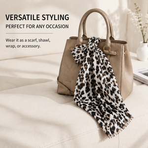 Custom Printed Modal Scarf Soft Lightweight Leopard Pattern <b>Shawl</b> <b>Wrap</b> for Women OEM ODM Manufacturer - Product Image 4