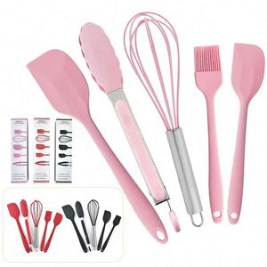 High Temperature Resistant Silicone Baking 5 Piece Spatula Oil Brush Whisk Food Grade Baking Tools Set - Product Image 3
