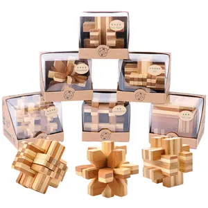 ICTI factory certified IQ Brain Teaser 3D wooden puzzle